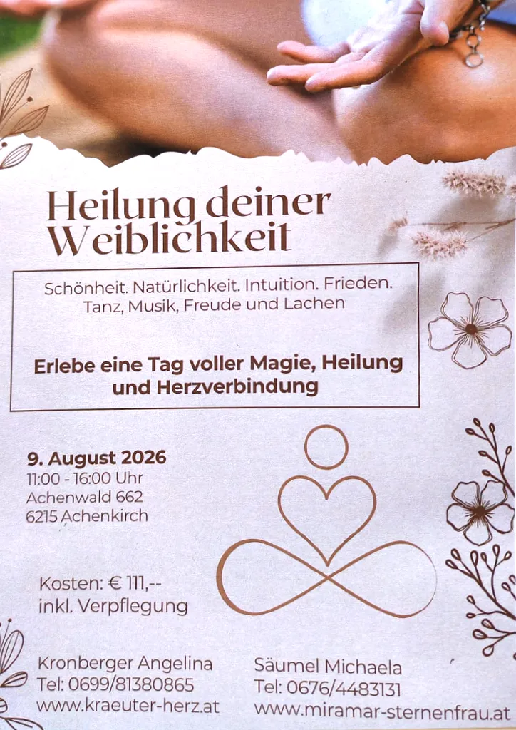 Veranstaltung Heilung deiner Weiblichkeit 2026